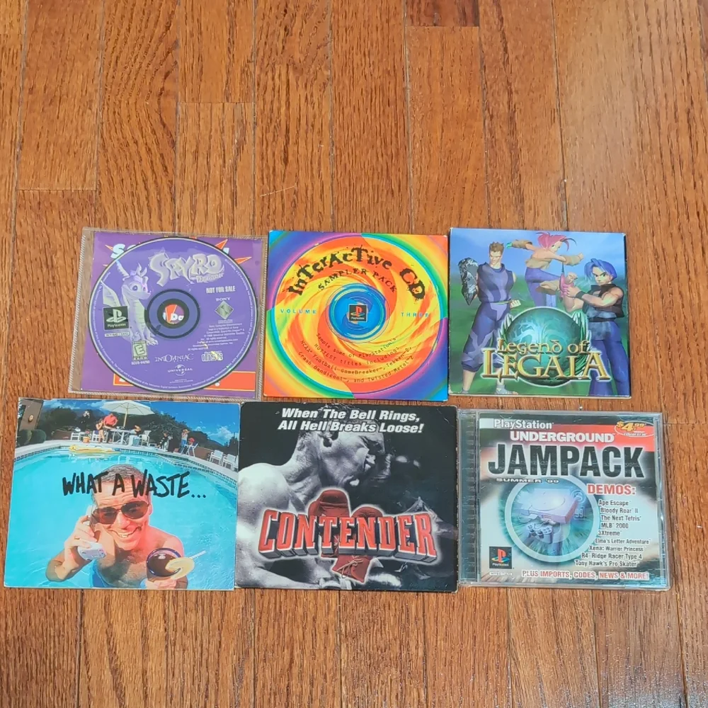 Sony PlayStation 1 Demo Discs Spyro Legend Of Legaia Grind Session Contender +